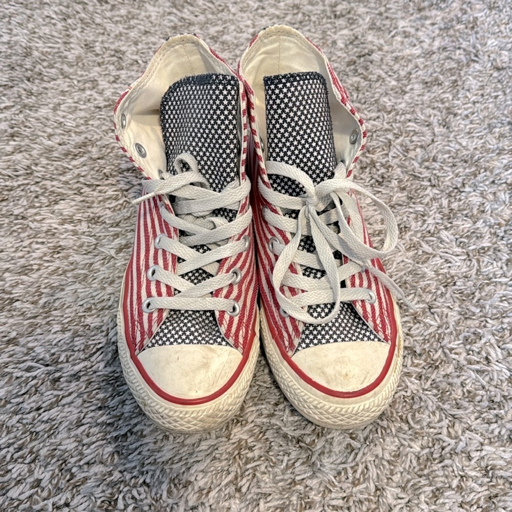 Converse high cut American flag design